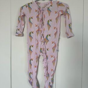 Posh Peanut Unicorn Ice Cream footie pajama 0-3 months